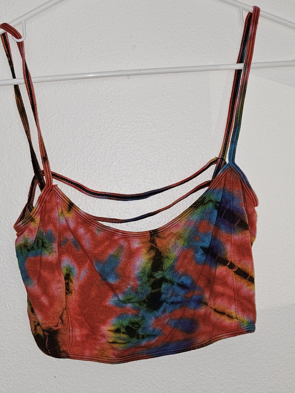 Tie-Dye Strappy Summer hippie Crop Tank Top  Supersoft Sz M